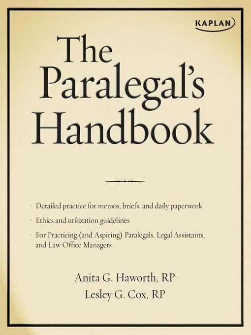 Title details for The Paralegal's Handbook by Anita Haworth - Available